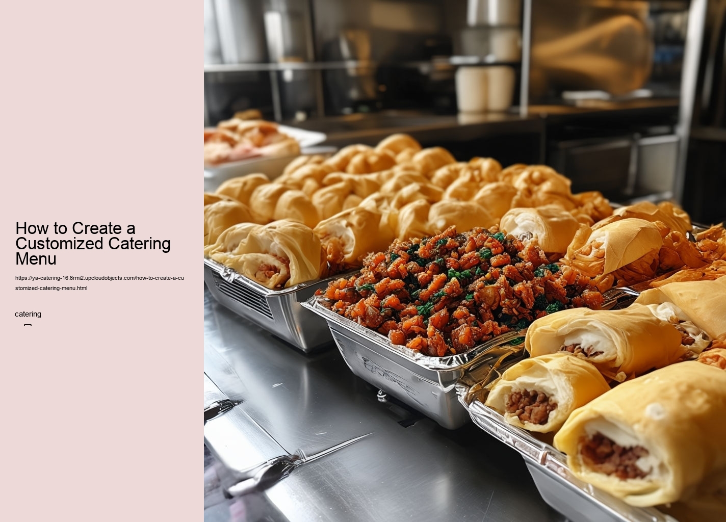 How to Create a Customized Catering Menu